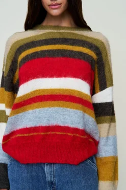 GUIZIO Hawley Oversized Stripe Wool Jumper- Sweaters