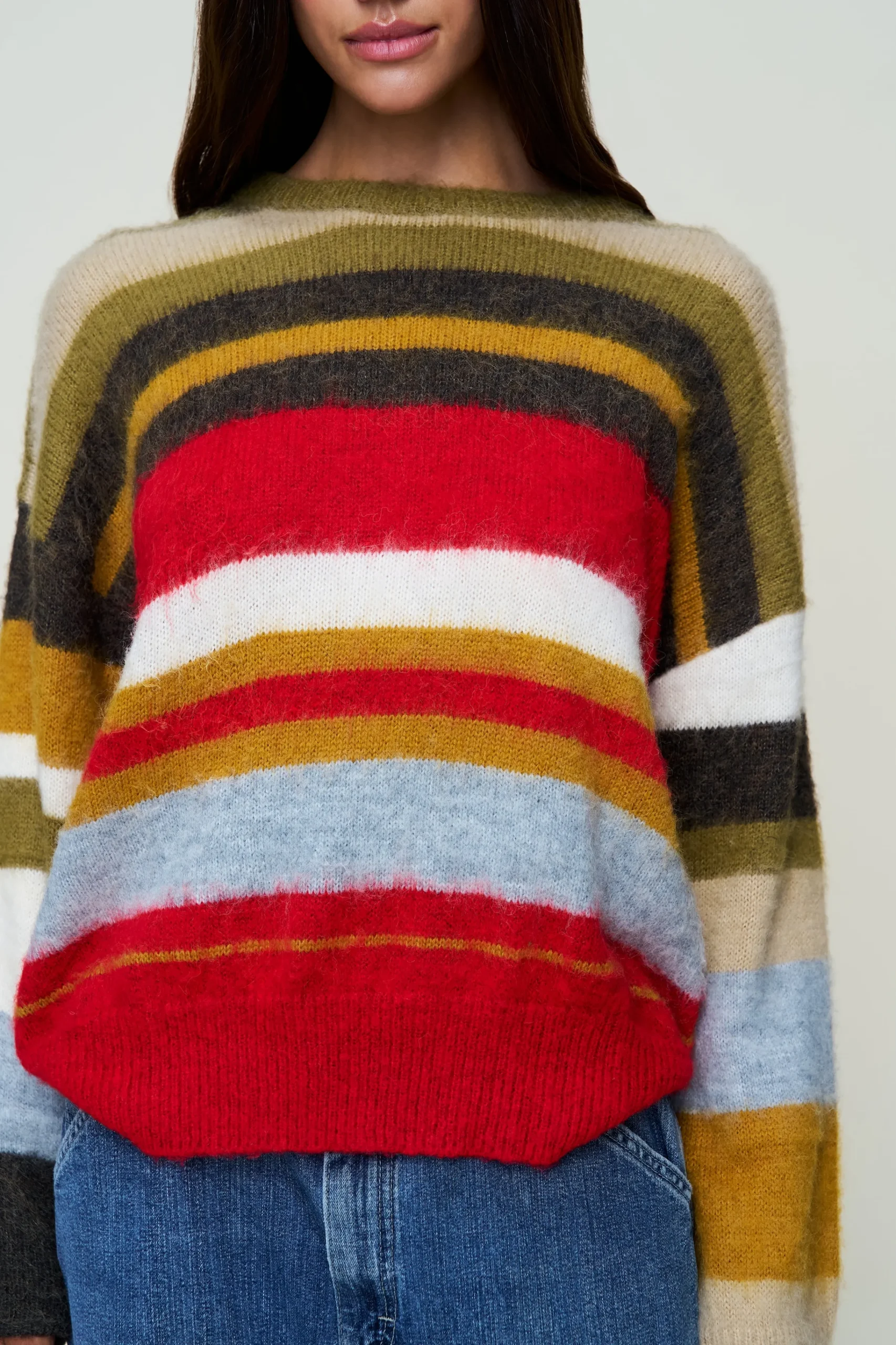 GUIZIO Hawley Oversized Stripe Wool Jumper- Sweaters