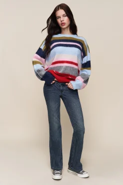 GUIZIO Hawley Oversized Stripe Wool Jumper- Sweaters|Knitwear