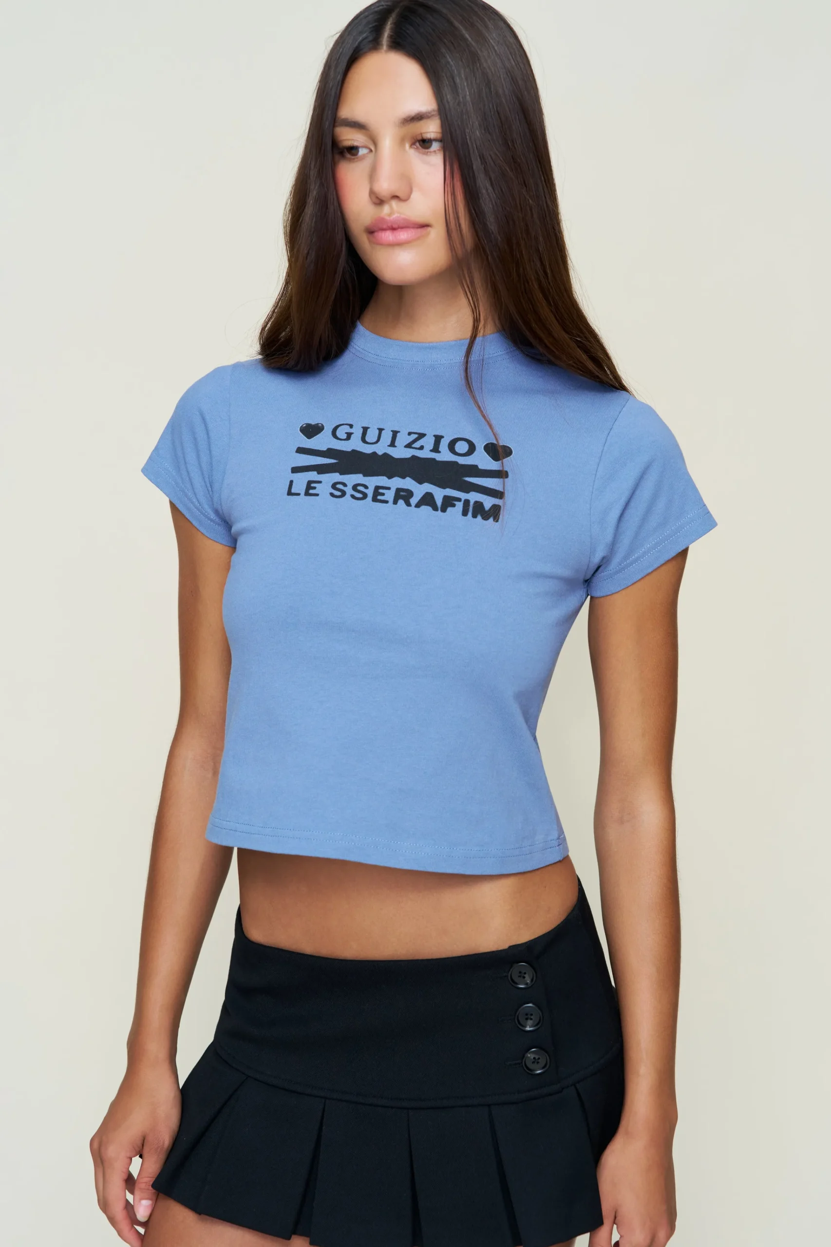 GUIZIO Hearts Tee- Tees|Tops
