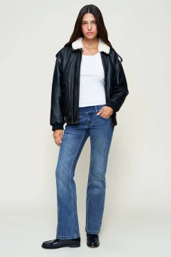 GUIZIO Hugo Vintage Leather Bomber- Jackets