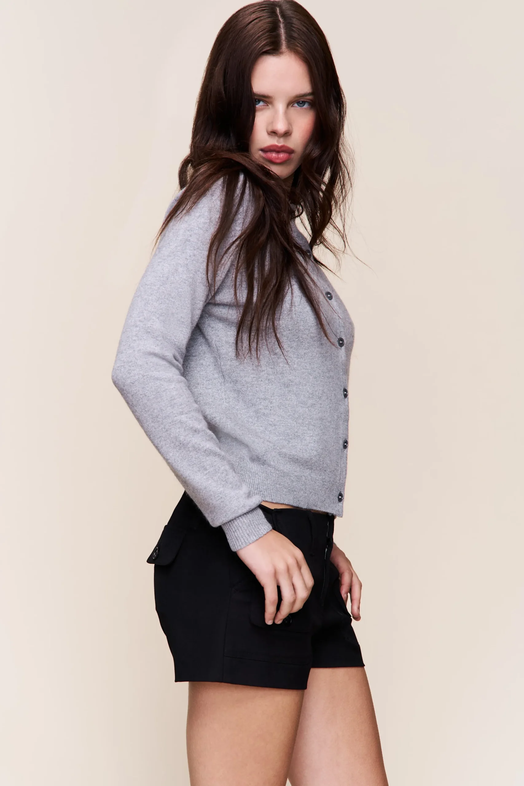 GUIZIO June Relaxed Wool Cardigan- Sweaters|Knitwear