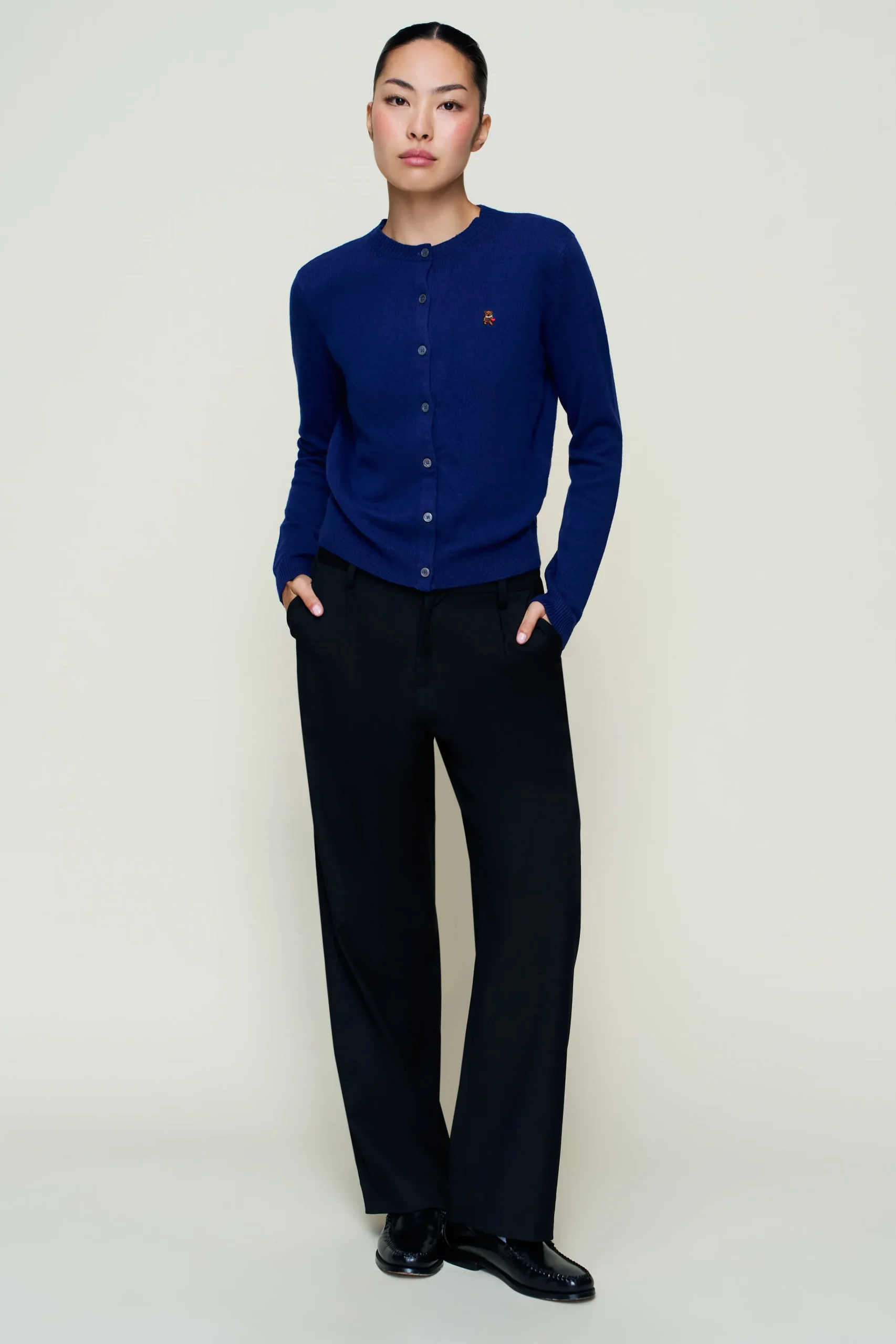 GUIZIO June Relaxed Wool Cardigan- Sweaters|Knitwear