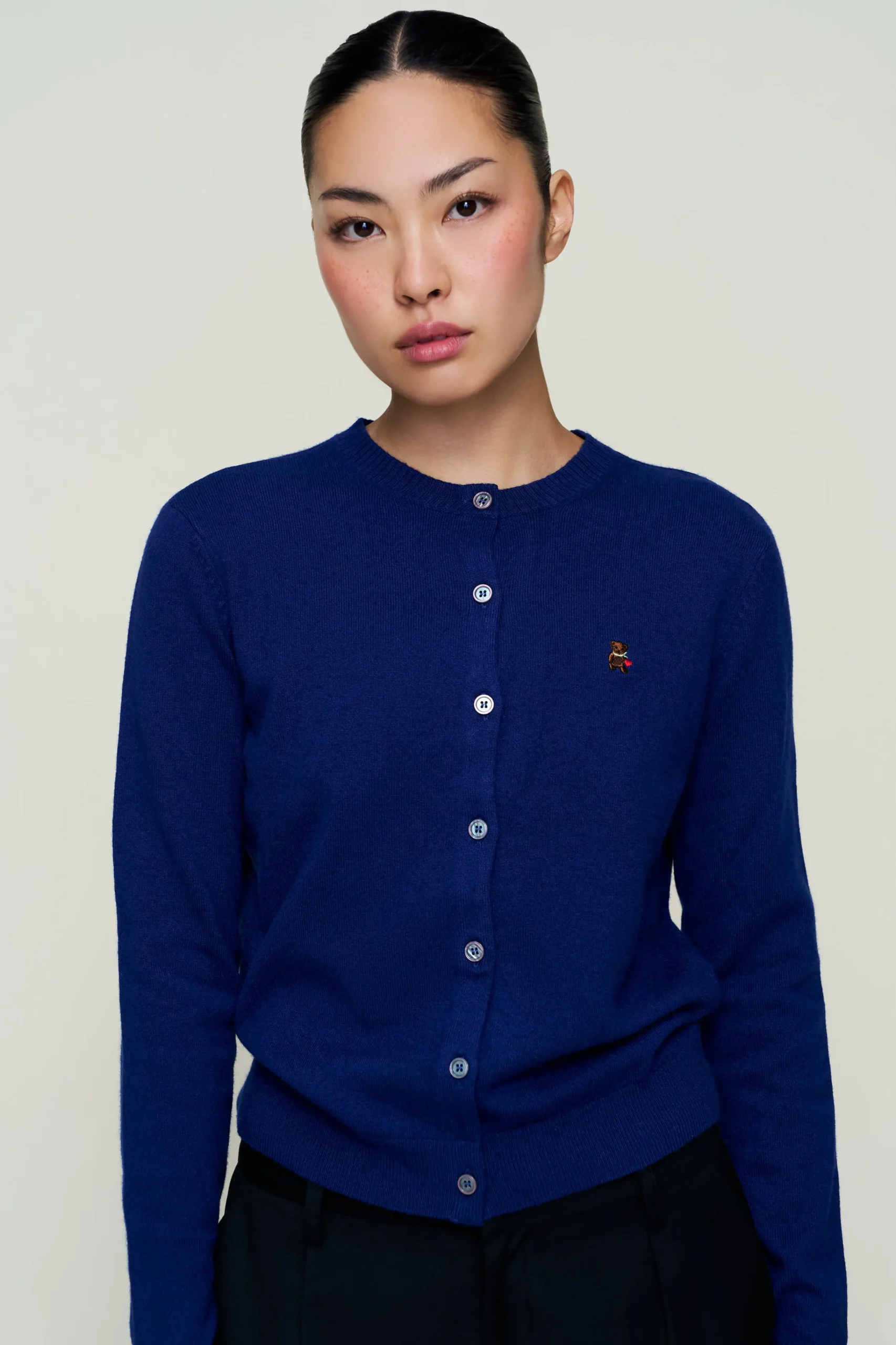 GUIZIO June Relaxed Wool Cardigan- Sweaters|Knitwear