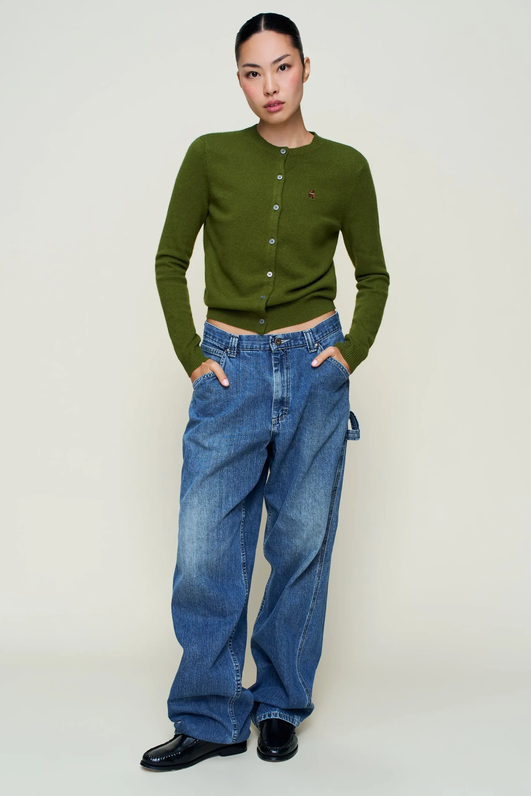 GUIZIO June Relaxed Wool Cardigan- Sweaters