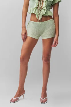 GUIZIO Knit Side Tie Short- Knitwear|Shorts