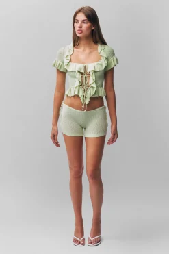 GUIZIO Knit Side Tie Short- Knitwear|Shorts