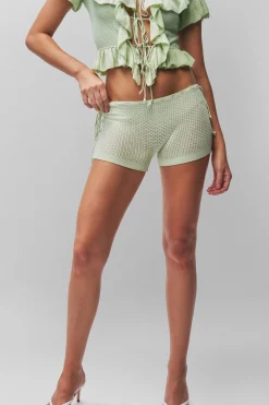 GUIZIO Knit Side Tie Short- Knitwear|Shorts
