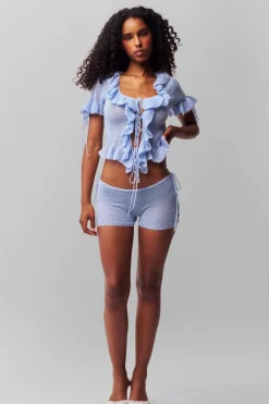 GUIZIO Knit Side Tie Short- Knitwear|Shorts