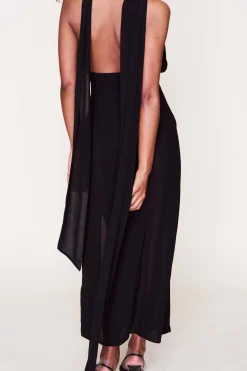GUIZIO Koemi Sheer Panel Dress- Long Dresses|Dresses