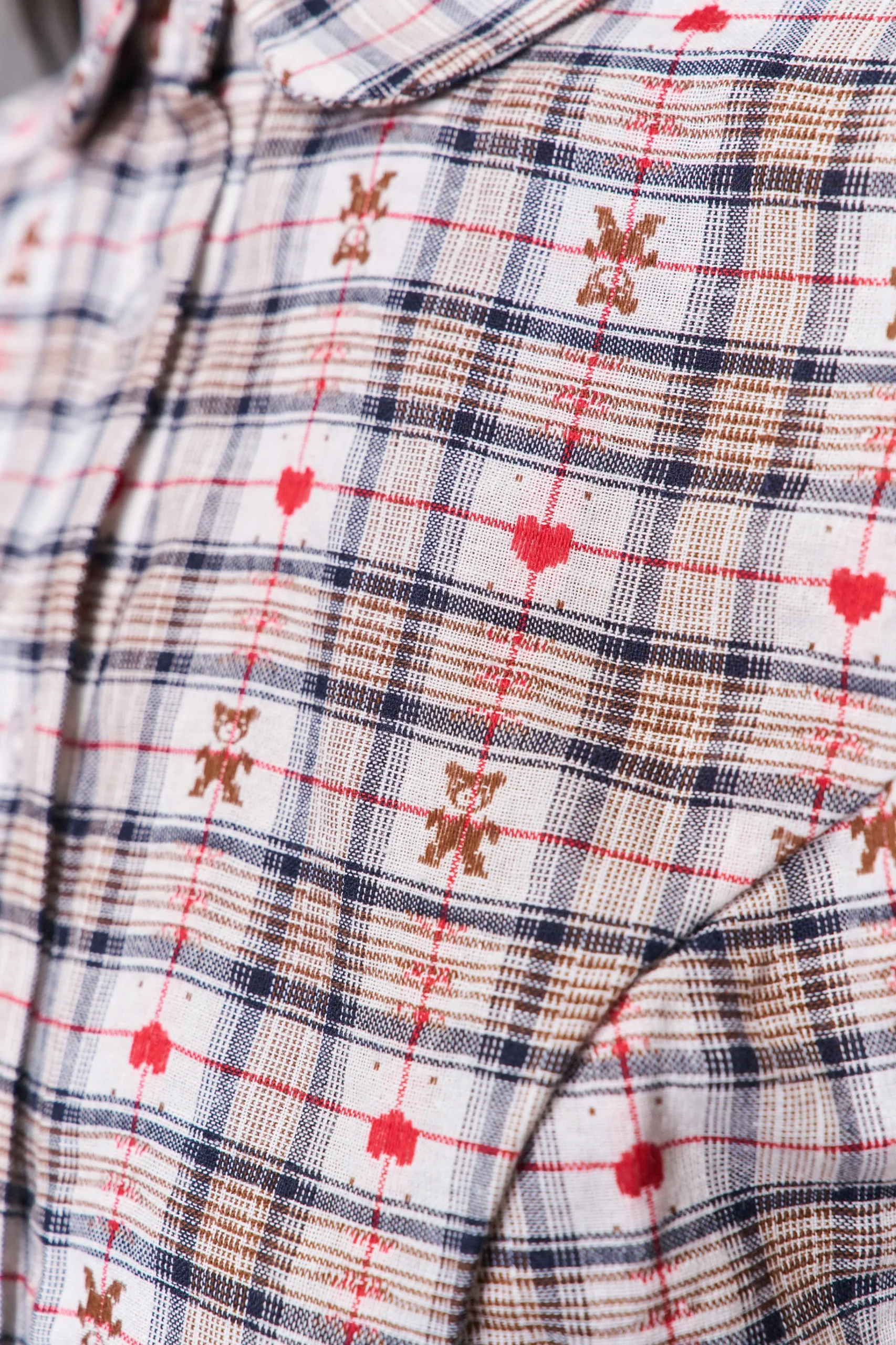 GUIZIO Liana Plaid Top- Short Sleeve Tops|Tops