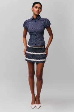 GUIZIO Liana Top- Short Sleeve Tops|Tops