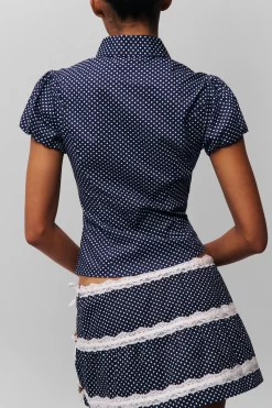 GUIZIO Liana Top- Short Sleeve Tops|Tops