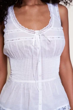 GUIZIO Lille Pintuck Top- Tops