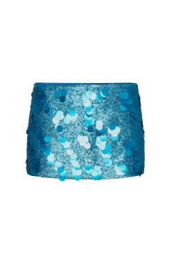 GUIZIO Low Rise Paillette Skirt- Mini Skirts|Skirts