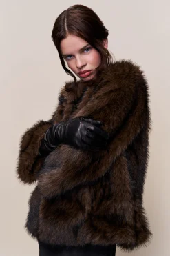 GUIZIO Lucienne Faux Fur Topper- Jackets