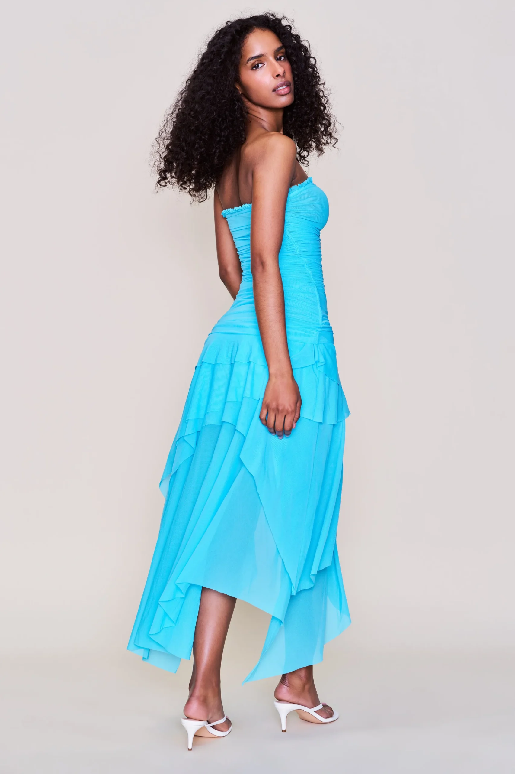 GUIZIO Lyla Twist Dress- Midi Dresses|Dresses