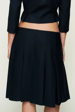 GUIZIO Maelie Low Rise Skirt- Midi Skirts|Skirts