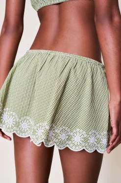 GUIZIO Maelle Gingham Mini Skirt- Mini Skirts|Skirts