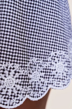 GUIZIO Maelle Gingham Mini Skirt- Mini Skirts|Skirts