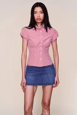 GUIZIO Micro Mini Denim Skirt- Mini Skirts|Skirts