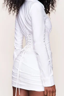 GUIZIO Mynette Corset Shirt Dress- Mini Dresses|Dresses