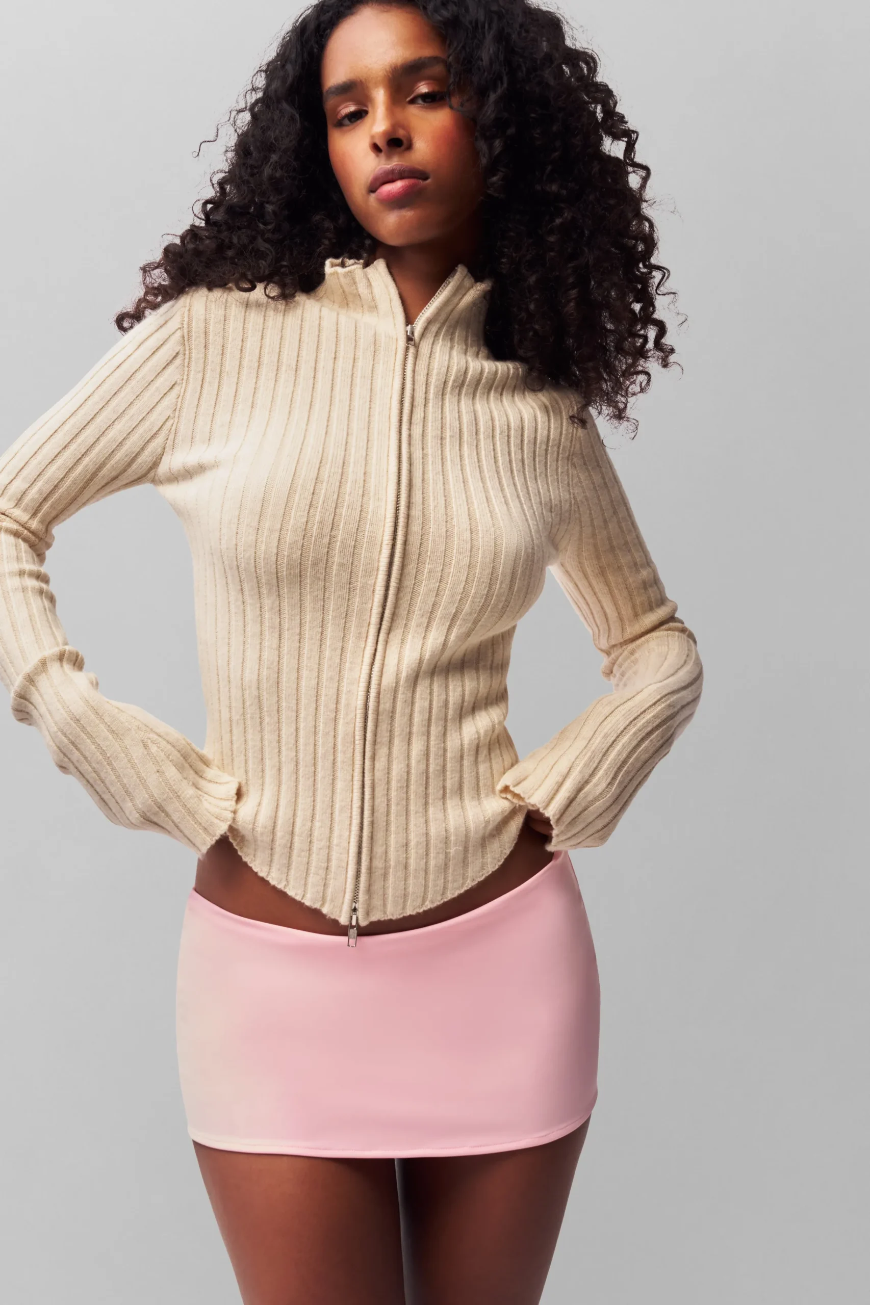 GUIZIO Nell Zip Up- Sweaters|Knitwear