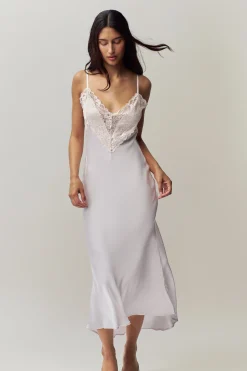 GUIZIO Nova Slip Midi Dress- Midi Dresses|Dresses