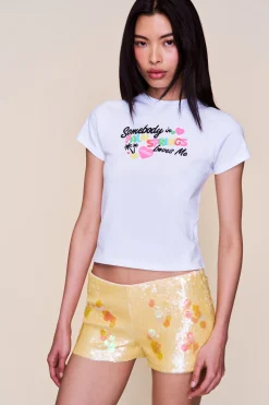 GUIZIO Paillette Short- Shorts