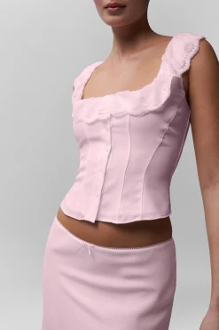 GUIZIO Paloma Lace Top- Sleeveless Tops|Tops