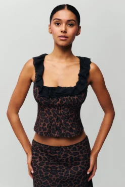 GUIZIO Paloma Lace Top- Sleeveless Tops|Tops