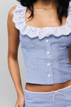 GUIZIO Paloma Lace Top- Sleeveless Tops|Tops
