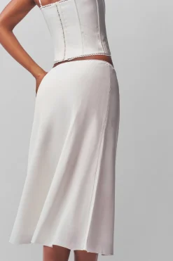 GUIZIO Paloma Linen Skirt- Midi Skirts|Skirts