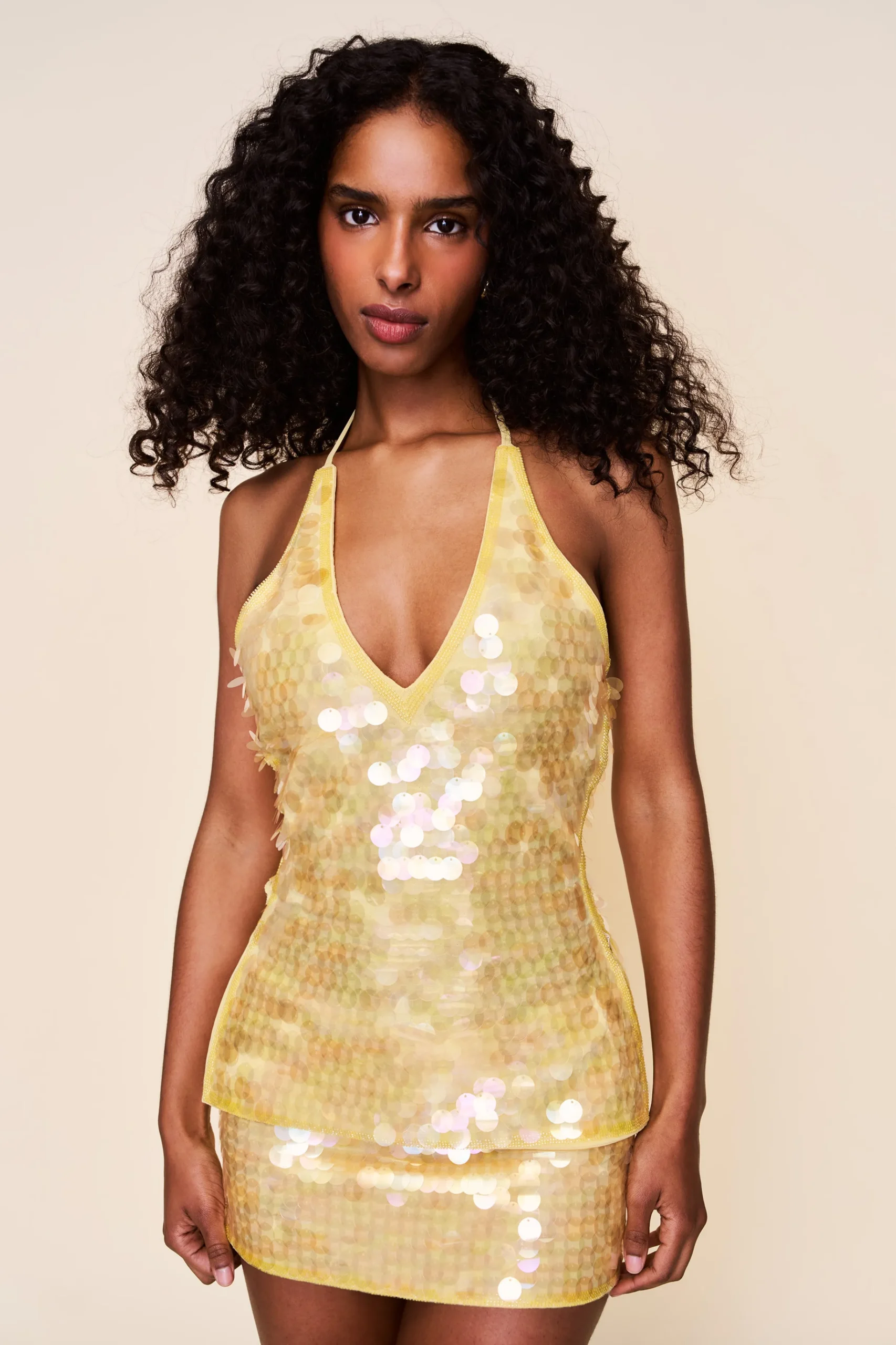GUIZIO Paradise Top- Halter Tops|Sleeveless Tops