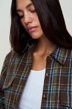 GUIZIO Parker Quilted Lined Shacket- Tops