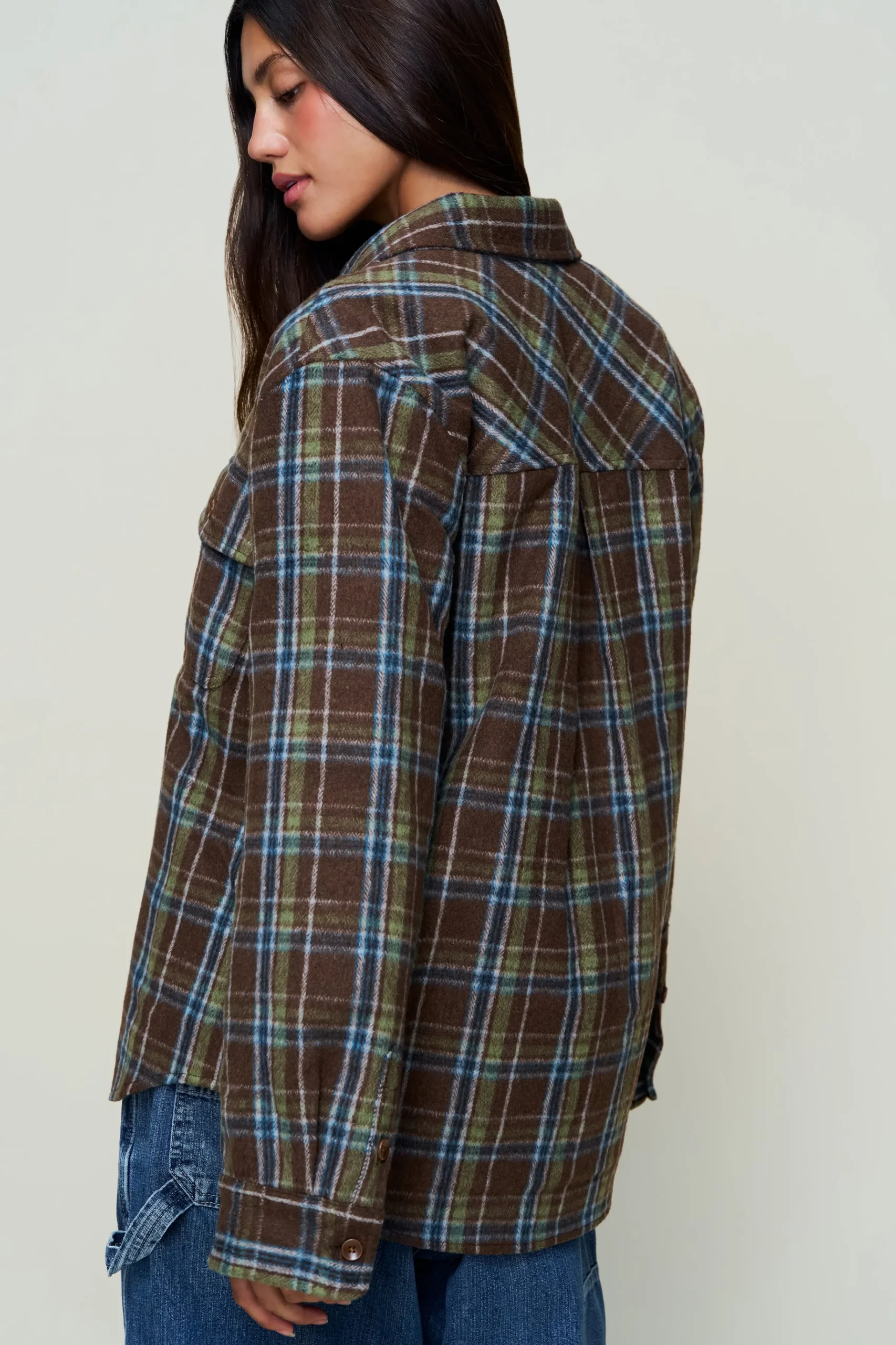 GUIZIO Parker Quilted Lined Shacket- Tops
