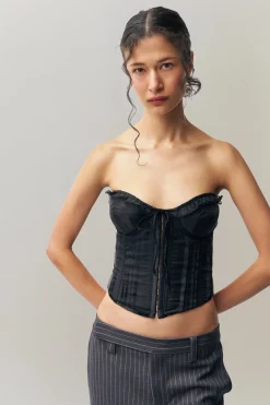 GUIZIO Pintuck Corset- Tops|Corsets