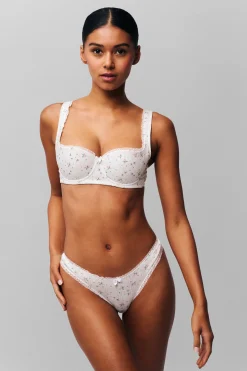 GUIZIO Pointelle Lace Thong- Intimates