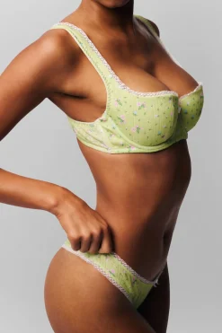 GUIZIO Pointelle Lace Thong- Intimates