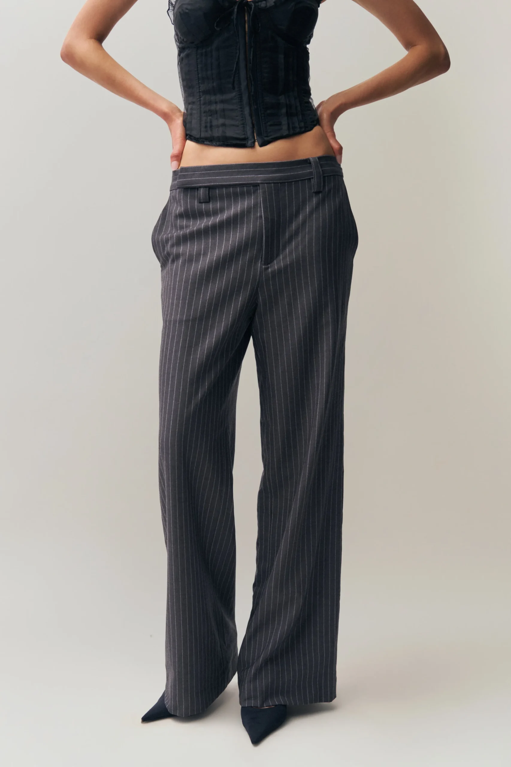 GUIZIO Raina Pinstripe Pant- Pants