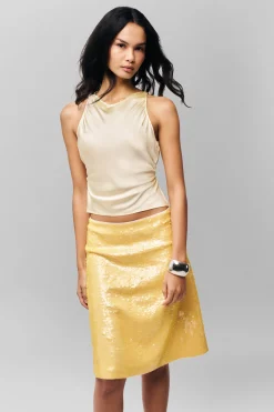 GUIZIO Regine Cowl Neck Top- Sleeveless Tops|Tops
