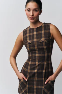 GUIZIO Rowan Tartan Dress- Mini Dresses|Dresses