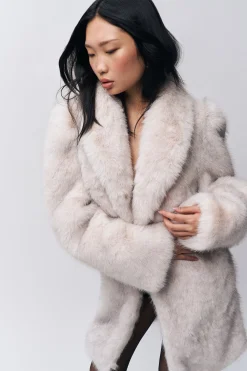 GUIZIO Roxie Faux Fur Coat- Jackets