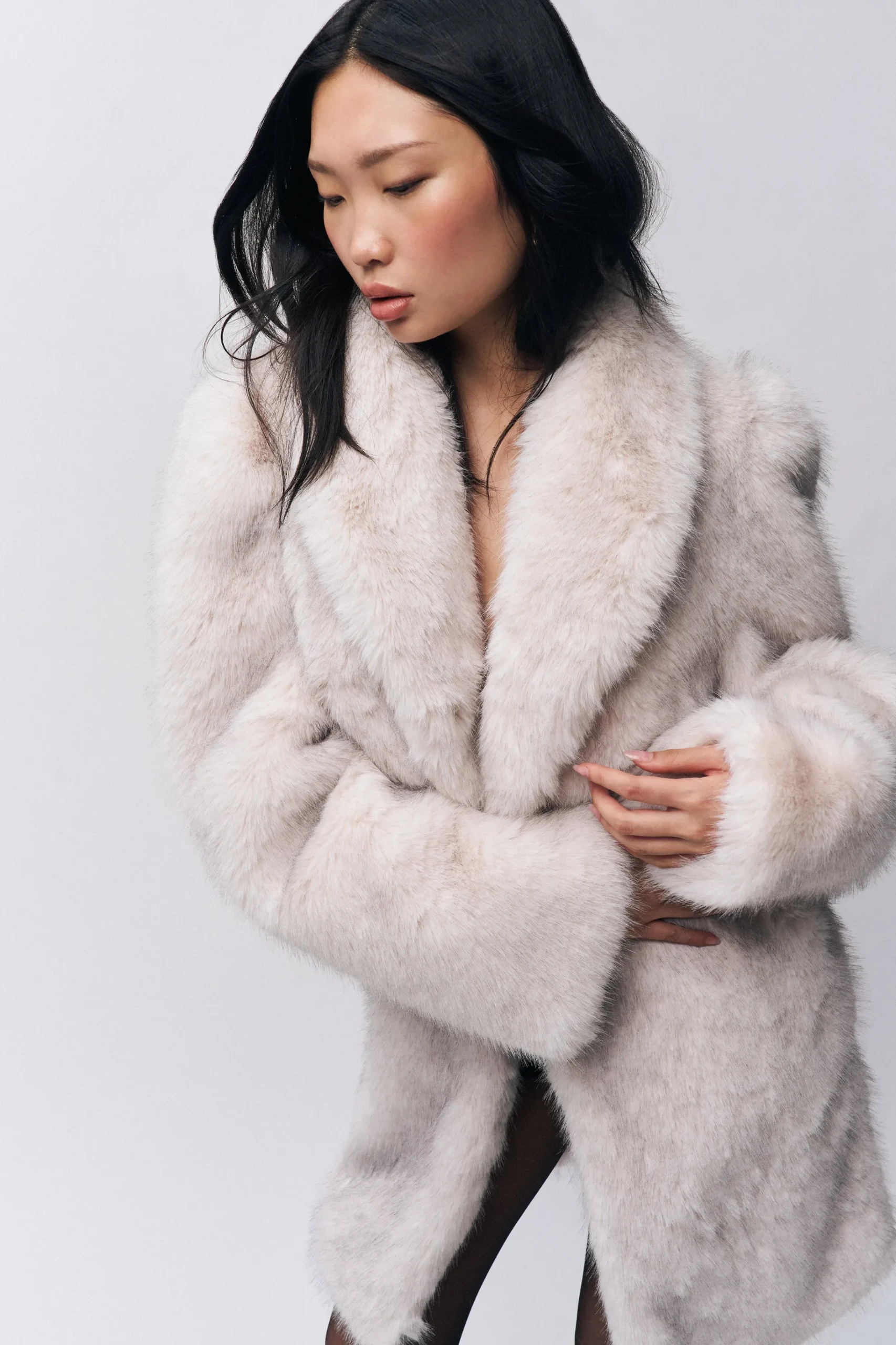 GUIZIO Roxie Faux Fur Coat- Jackets