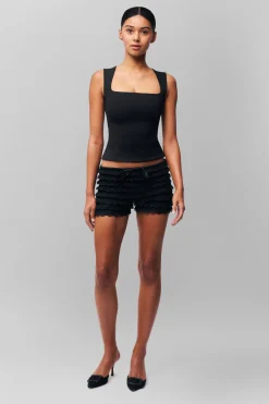 GUIZIO Ruffle Hot Short- Shorts