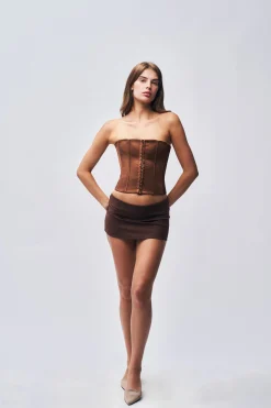 GUIZIO Satin Corset- Corsets|Corsets