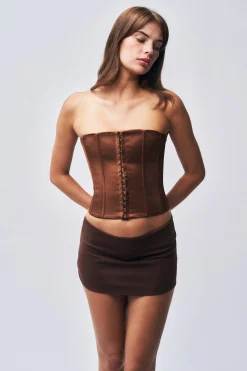 GUIZIO Satin Corset- Corsets|Corsets
