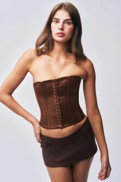 GUIZIO Satin Corset- Corsets|Corsets