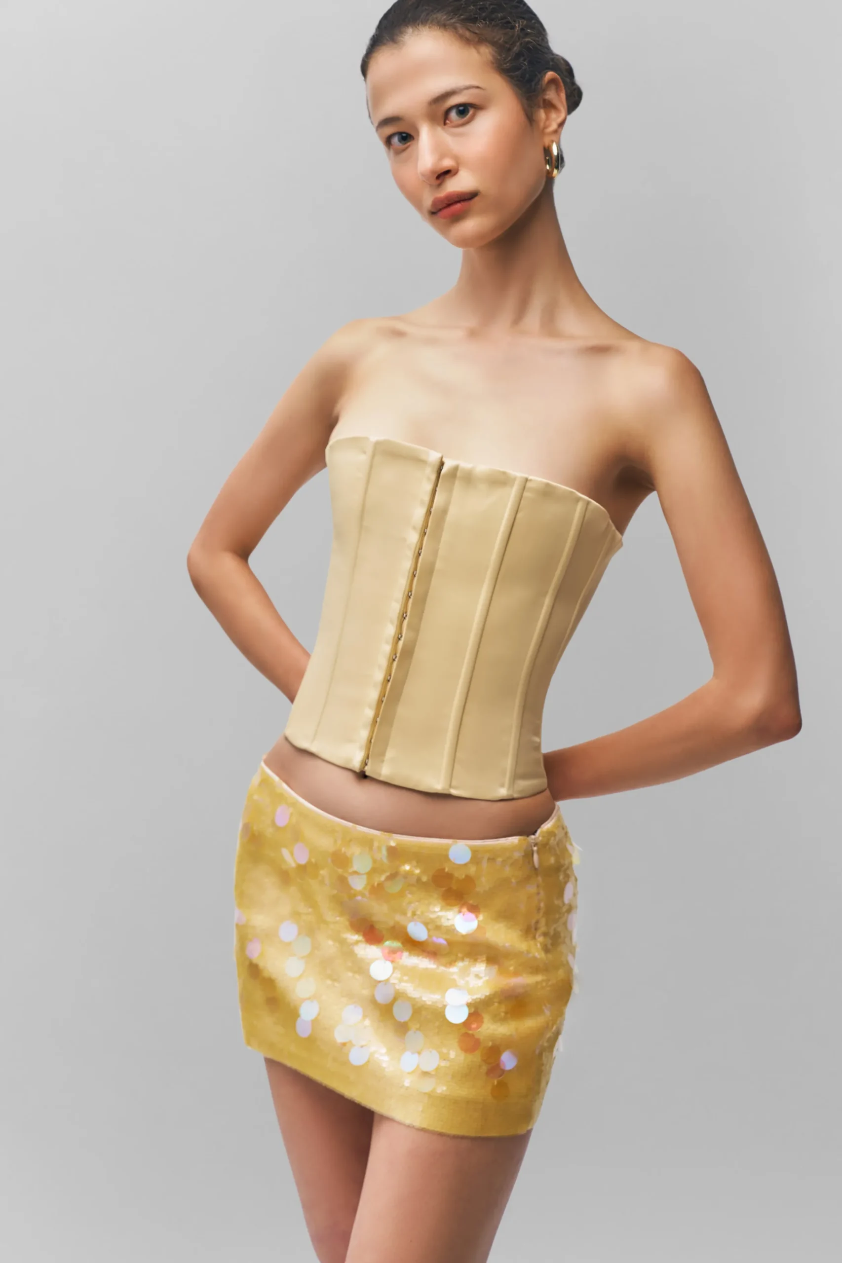GUIZIO Satin Corset- Corsets|Corsets