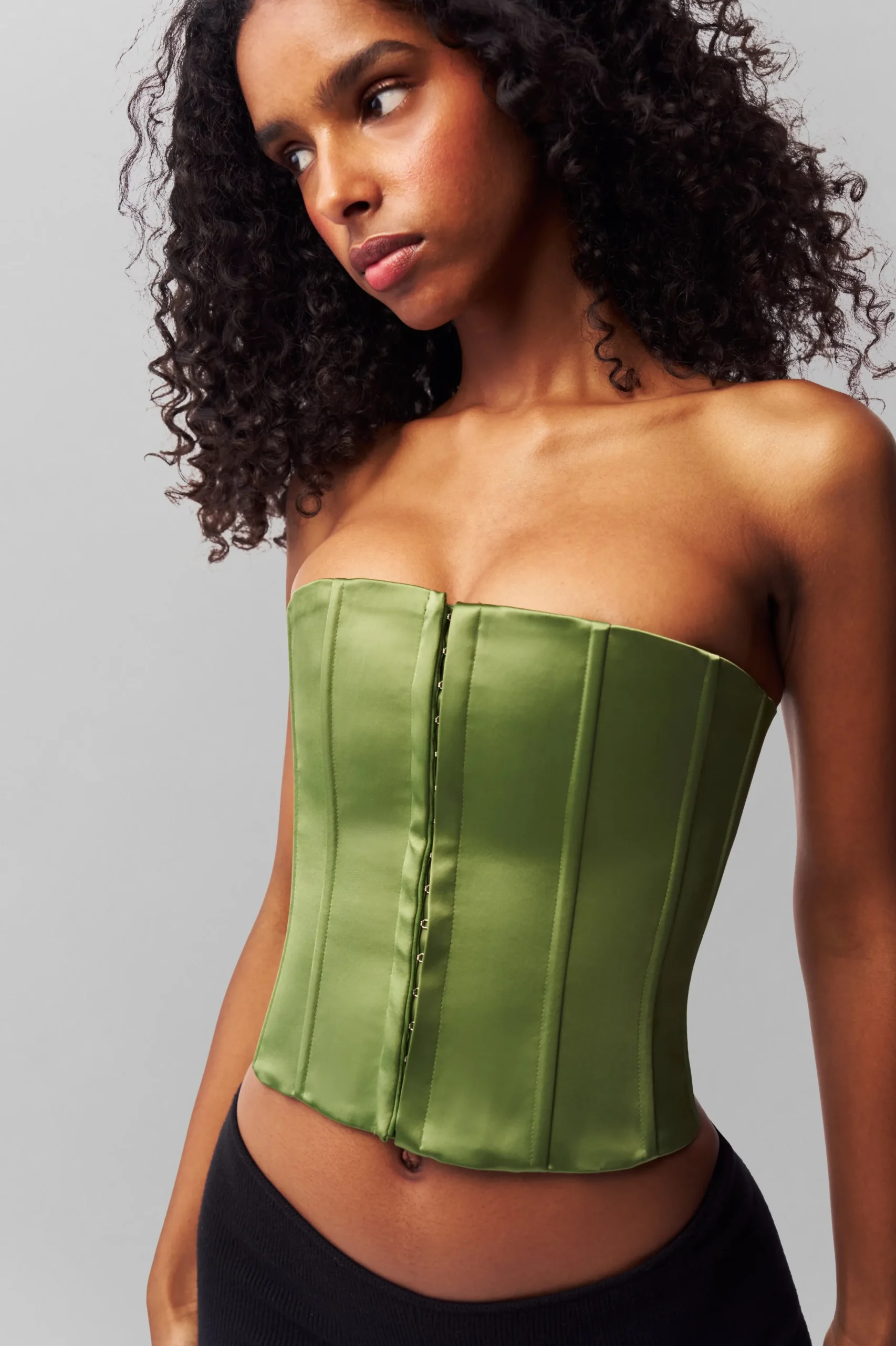 GUIZIO Satin Corset- Corsets|Corsets